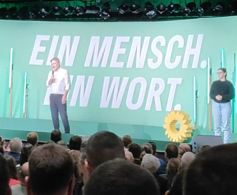 Robert Habeck skizziert konkrete „Grüne“ Zukunftsvision – Bericht vom Wahlkampfauftritt Leipzig